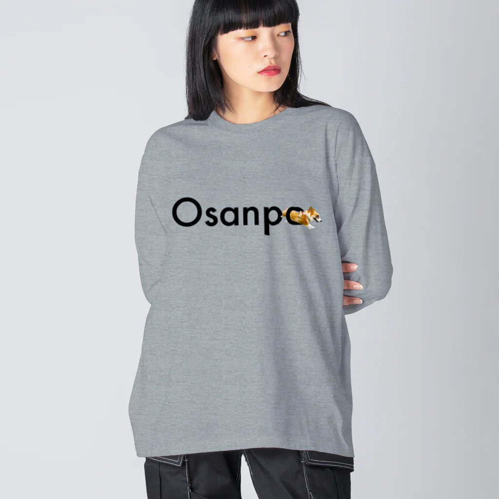 ねこやしきのosanpo ビッグシルエットロングスリーブTシャツ