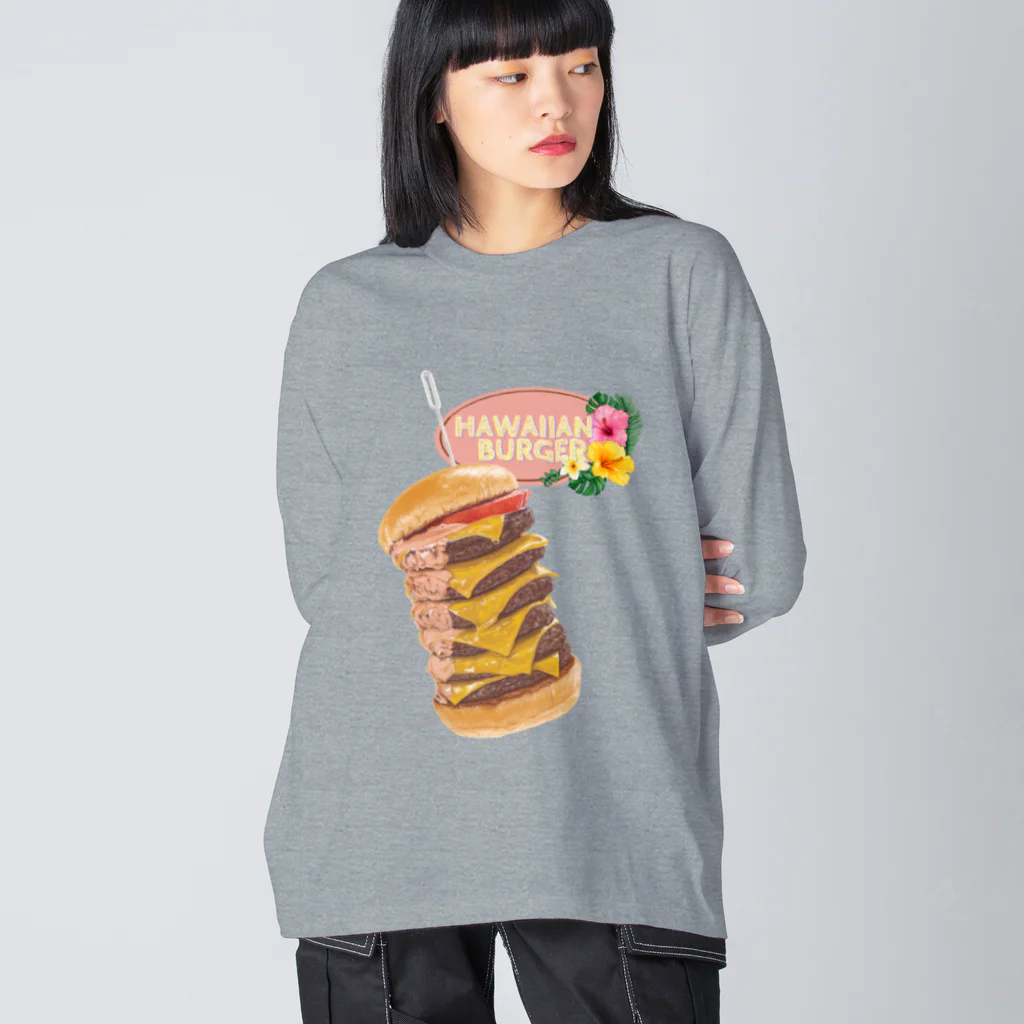 mei’s_atelier_shopのハワイアンバーガー改 Big Long Sleeve T-Shirt