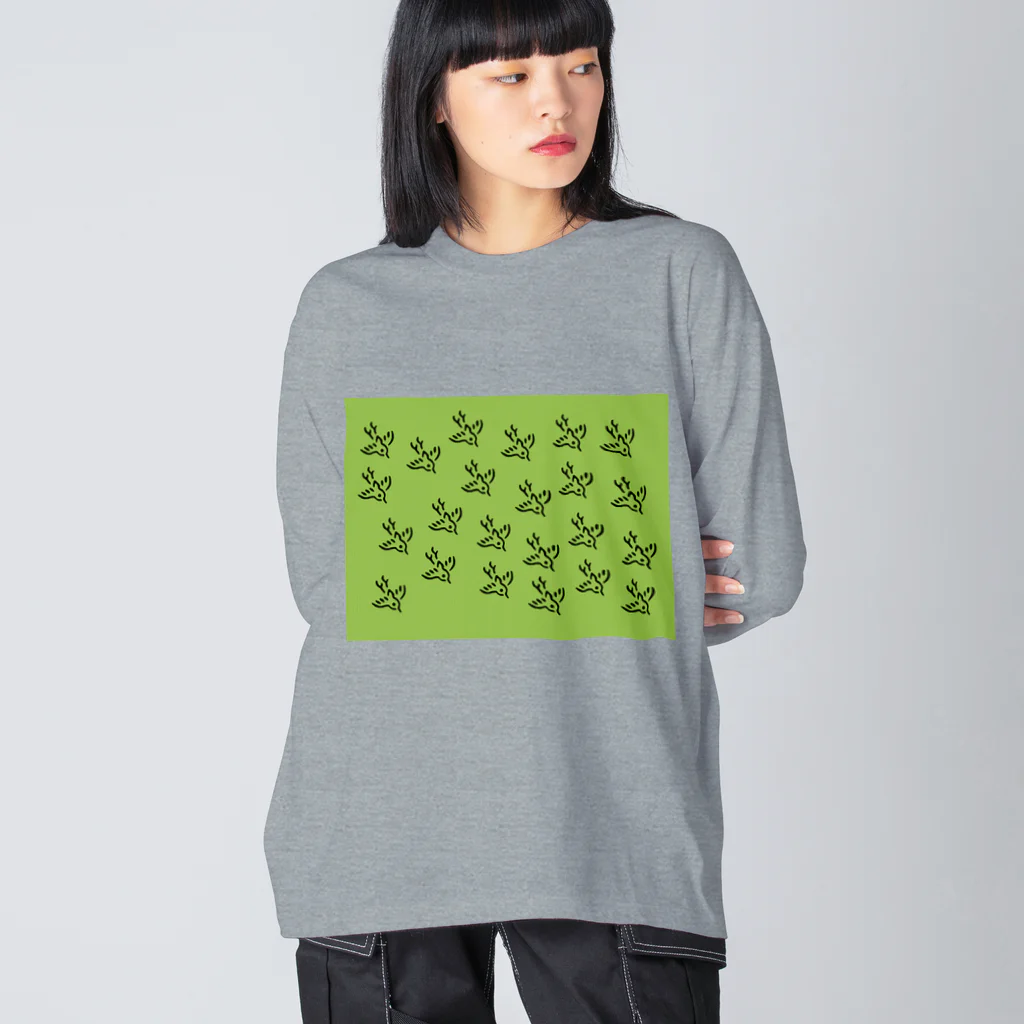 ツバメ堂のスズメの群れ Big Long Sleeve T-Shirt