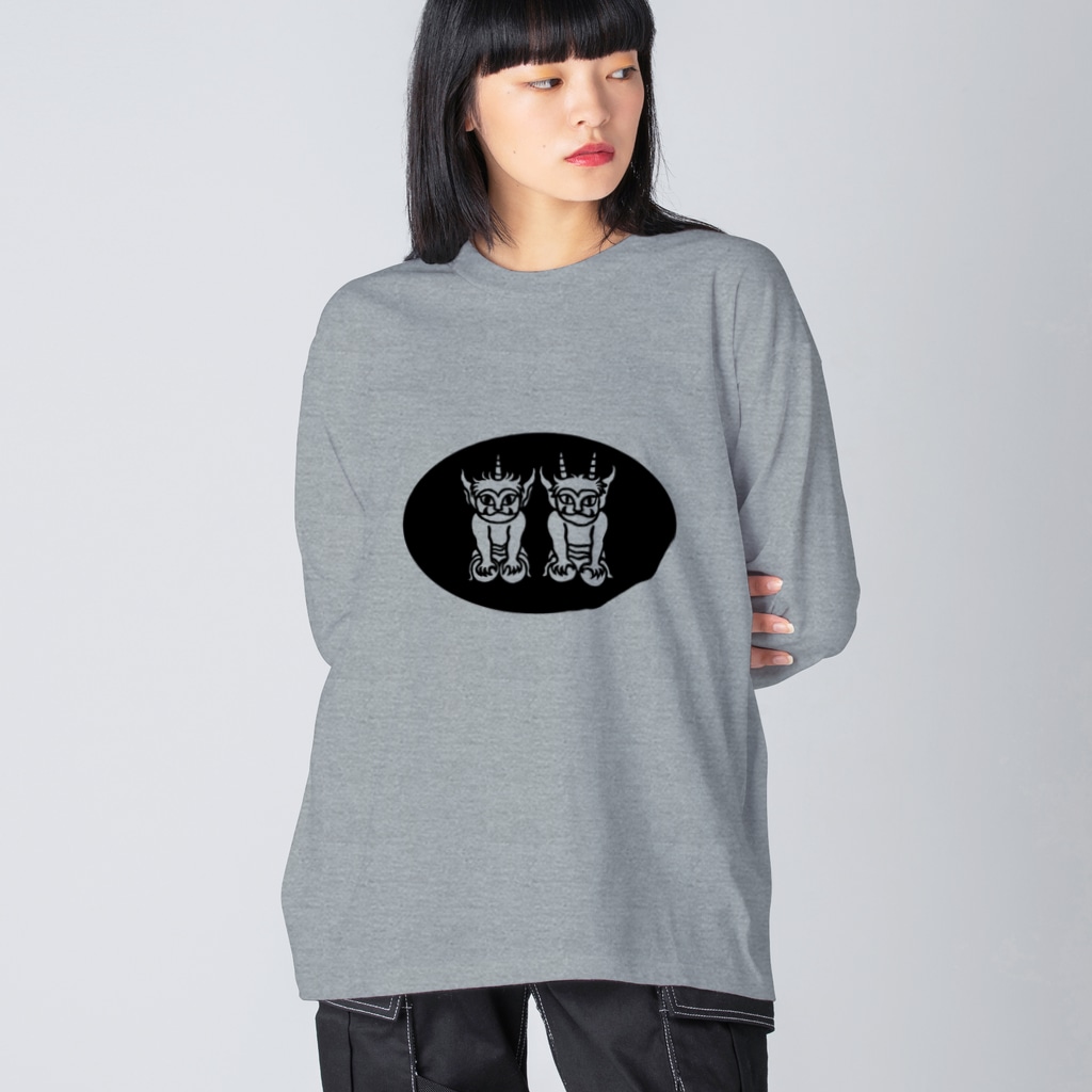ツバメ堂のふたりの子鬼（楕円） Big Long Sleeve T-Shirt