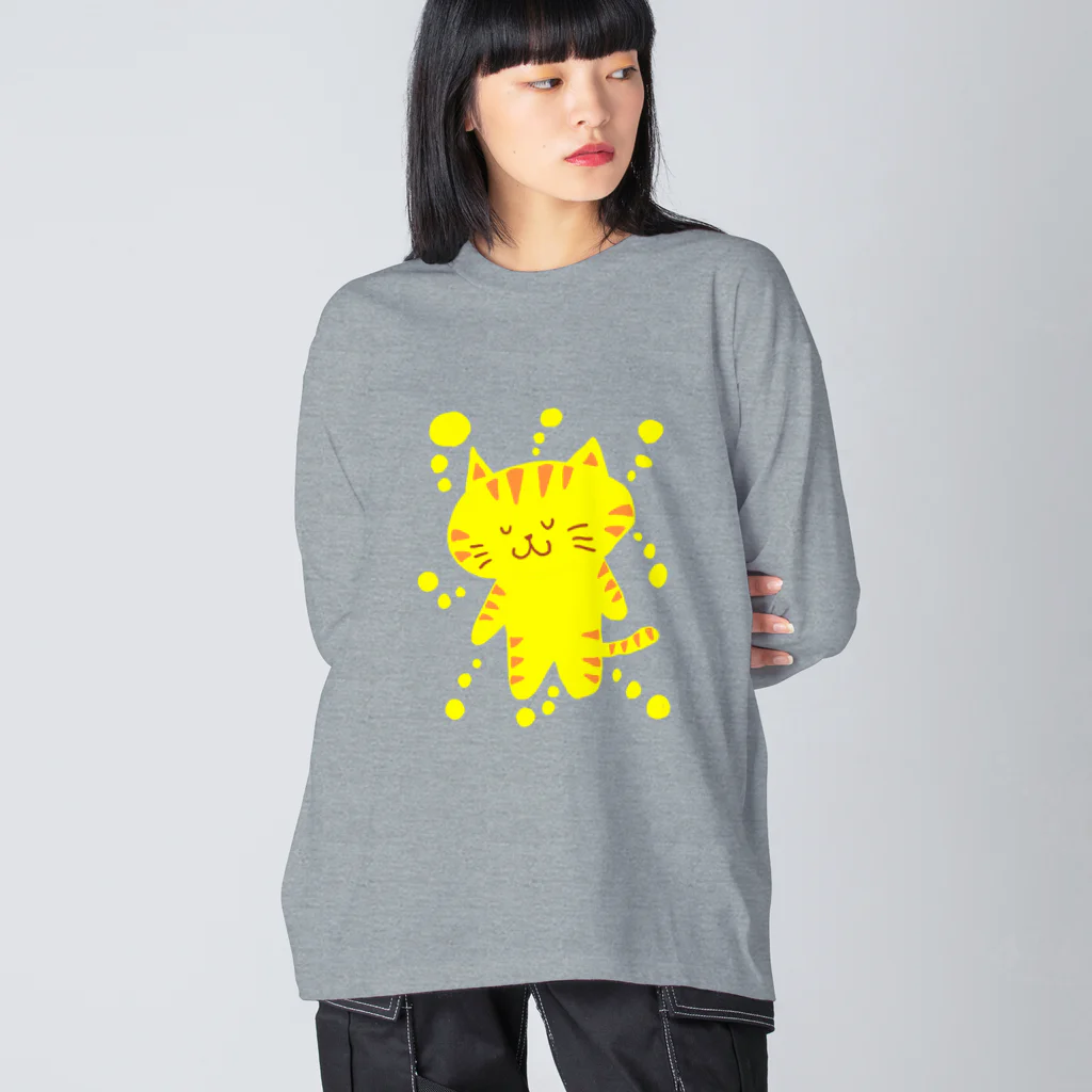 えかきにゃんこのお店♪のきいろいねこ Big Long Sleeve T-Shirt