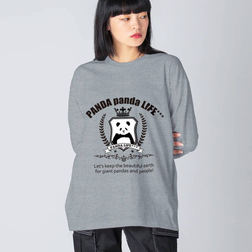 PANDA panda LIFE***のエンブレムパンダ Big Long Sleeve T-Shirt