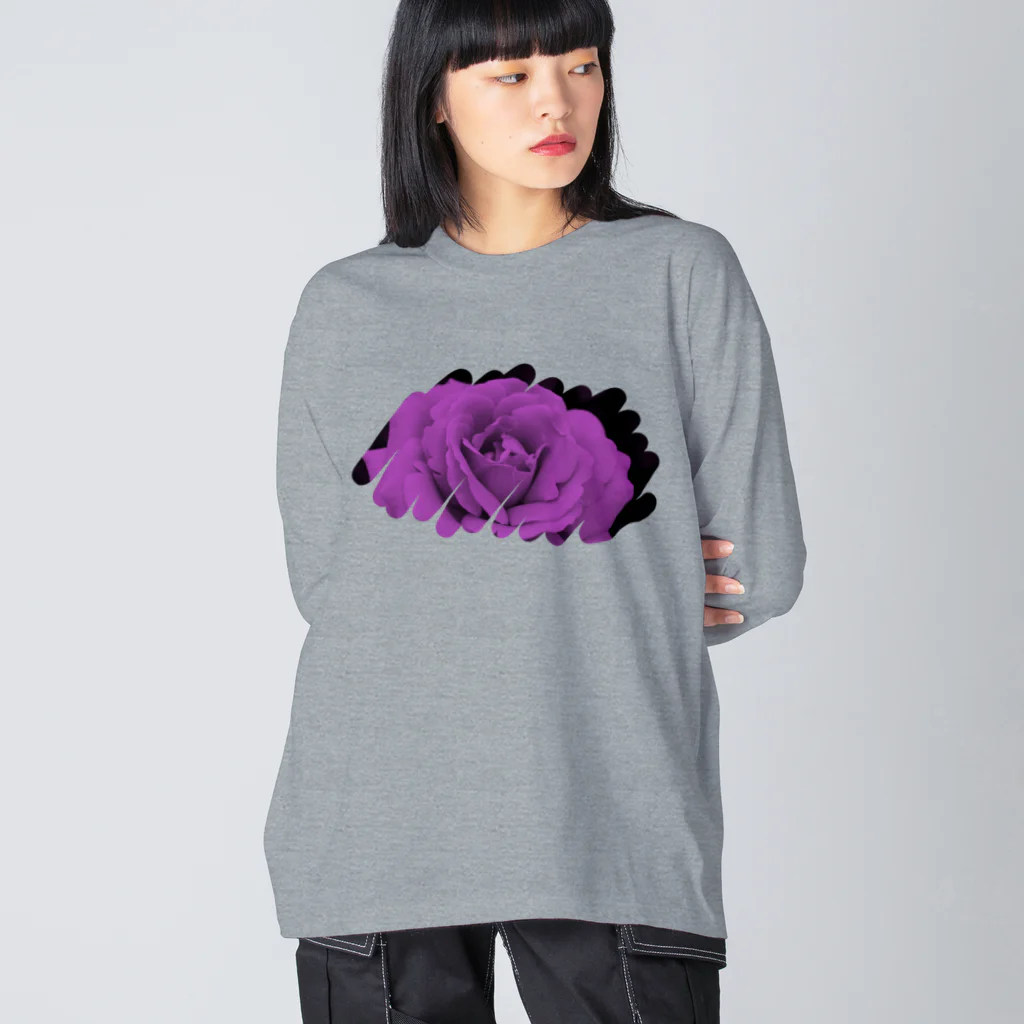 のゆきのしゃしーんのむらさき色 Big Long Sleeve T-Shirt