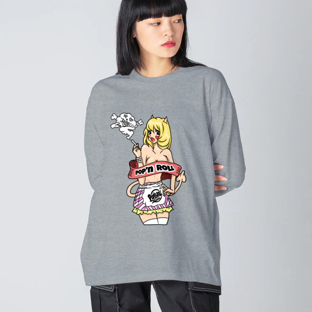 POP'N ROLLのpop'n pinupgirl01 Big Long Sleeve T-Shirt