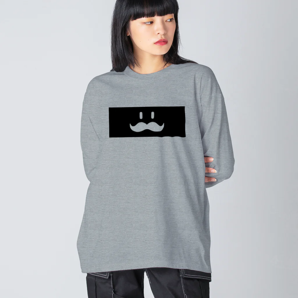 トシゾーのSUZURIのとこのヒゲ（黒帯）透過大 Big Long Sleeve T-Shirt