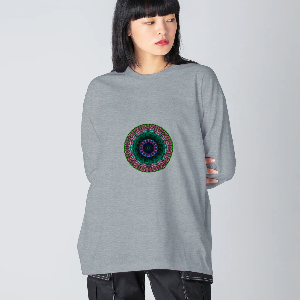 Maniac Labのサイケデリック　逆さ七芒星 Big Long Sleeve T-Shirt