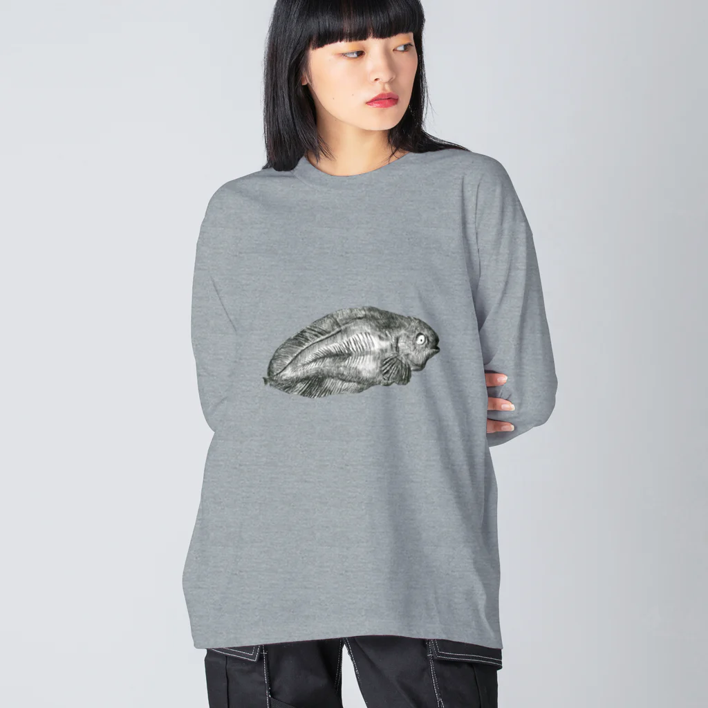🔵  魚食不可人(さかなくえんちゅ)  🔵のサケビクちゃん２ Big Long Sleeve T-Shirt