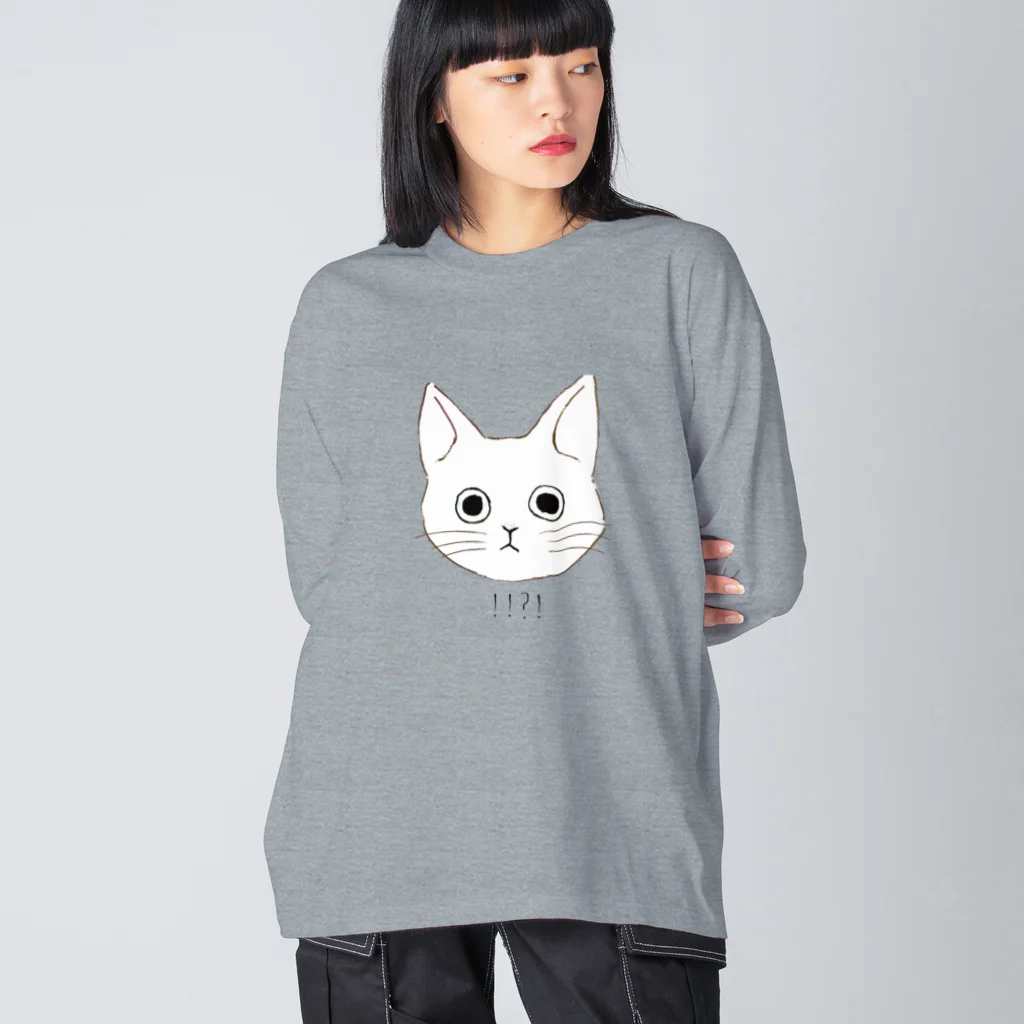 MoFのねここ　surprised ビッグシルエットロングスリーブTシャツ