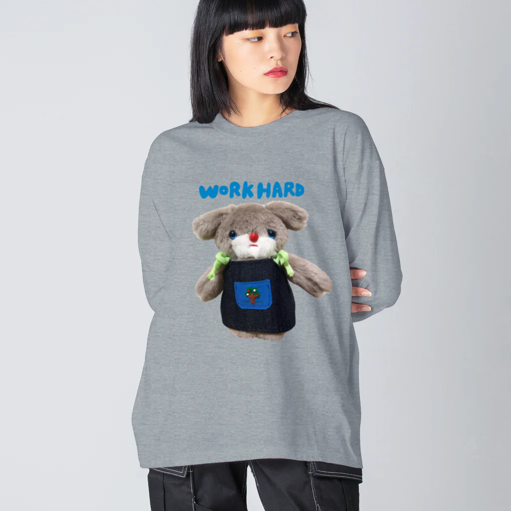 いいたげちゃんのブルーカラーワーカー Big Long Sleeve T-Shirt