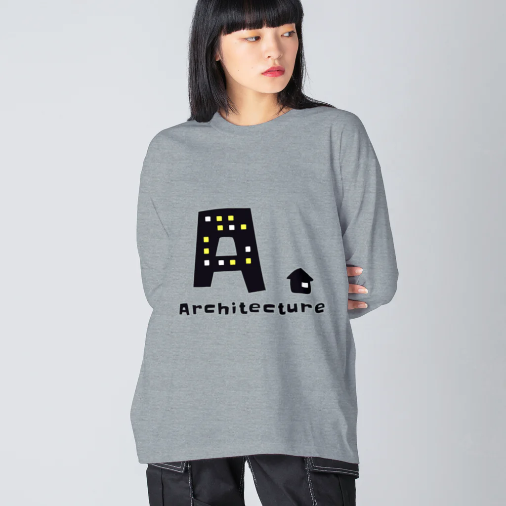 蜜ʕ•ﻌ•✻のArchitecture. ビッグシルエットロングスリーブTシャツ