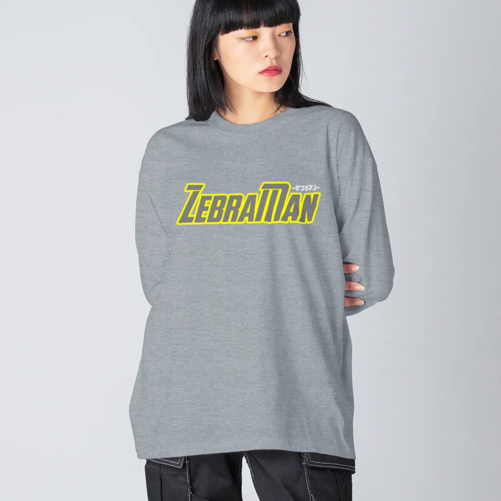 【Zebra channel 公式SHOP】 しまうま工房のZebraMan （及川.ver） Big Long Sleeve T-Shirt