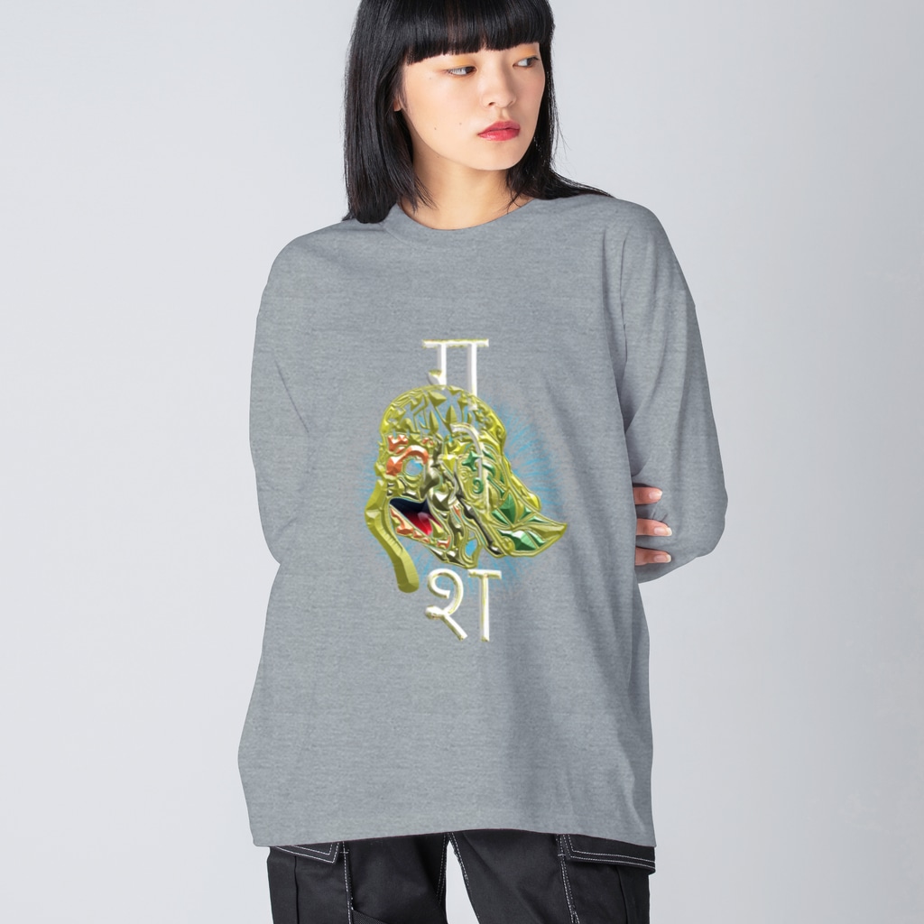 RMk→D (アールエムケード)のガネーシャ(富の神様) Big Long Sleeve T-Shirt