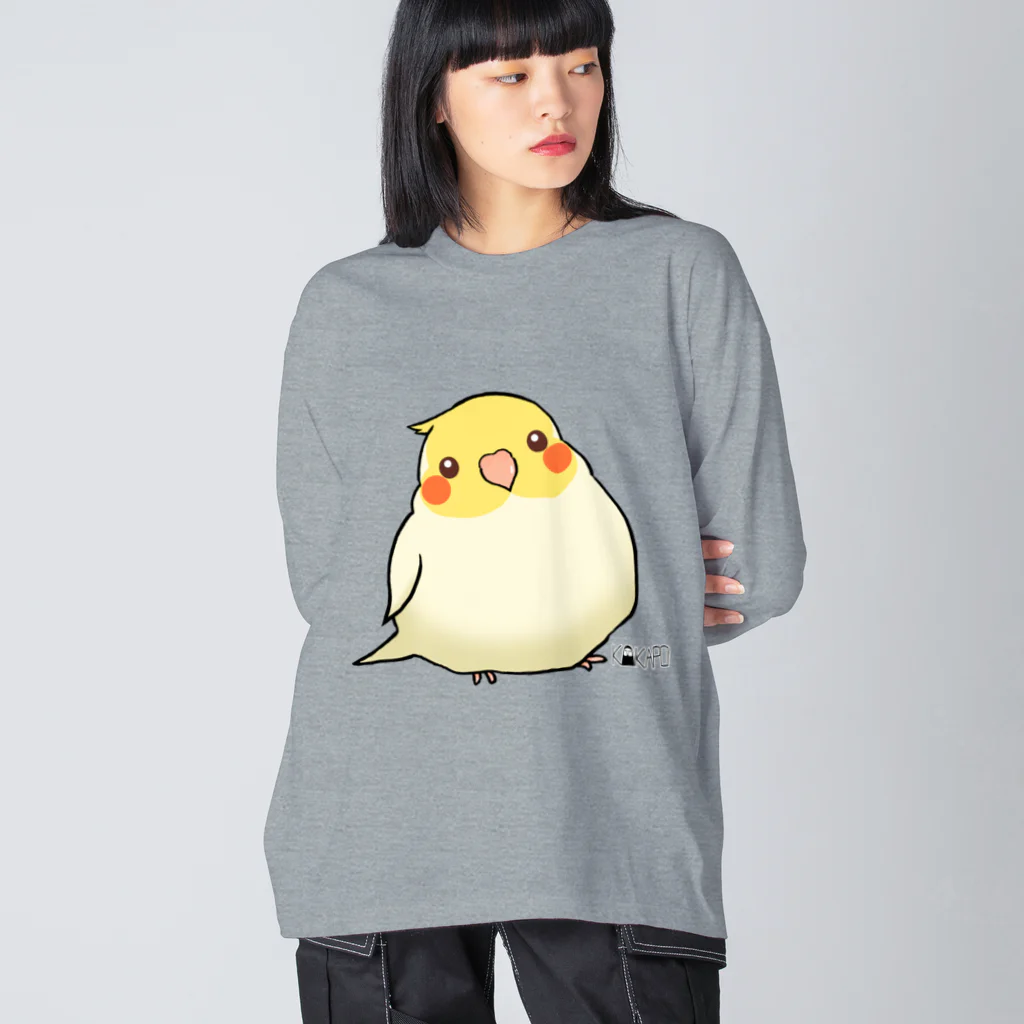 *KAKAPO*の*KAKAPO*のふんわりオカメインコちゃん(るちの) ビッグシルエットロングスリーブTシャツ