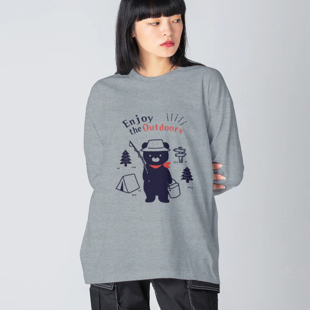 あずき缶のアウトドアベア Big Long Sleeve T-Shirt