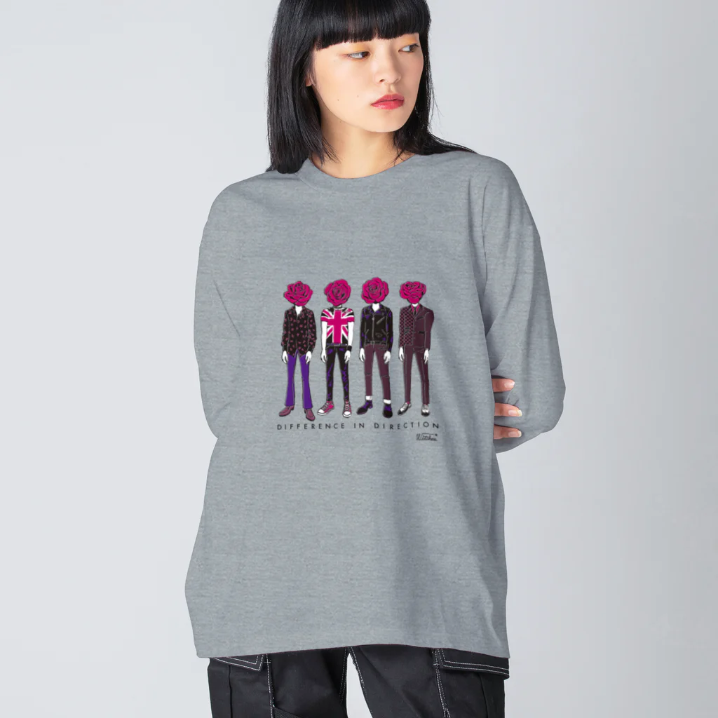 "Witches" Illustrationsの方向性の違い Big Long Sleeve T-Shirt