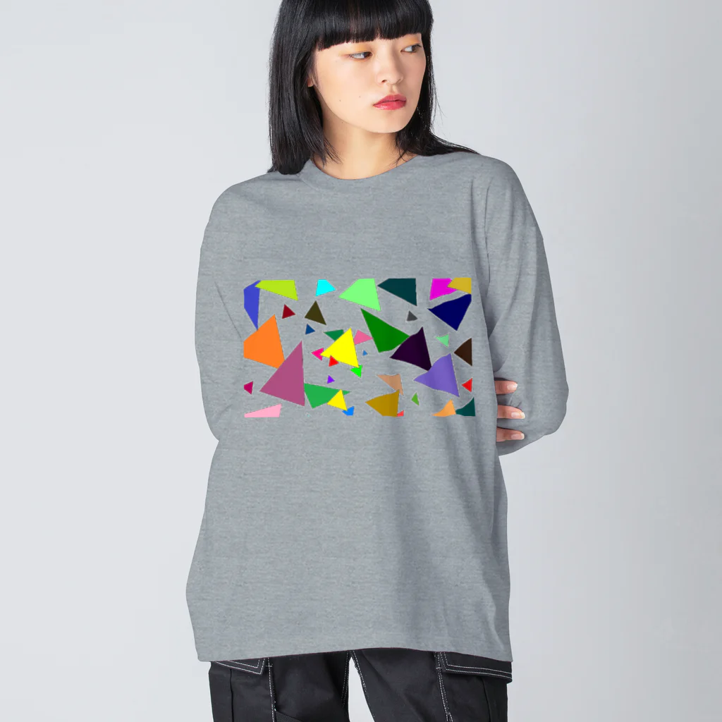 でおきしりぼ子の実験室のTrianglez_ｗ Big Long Sleeve T-Shirt