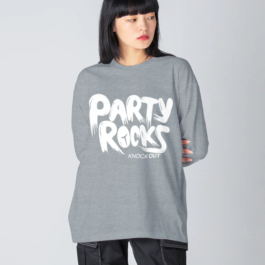 KNOCKOUTJROCKのPARTY ROCKS Handwritten Big Long Sleeve T-Shirt