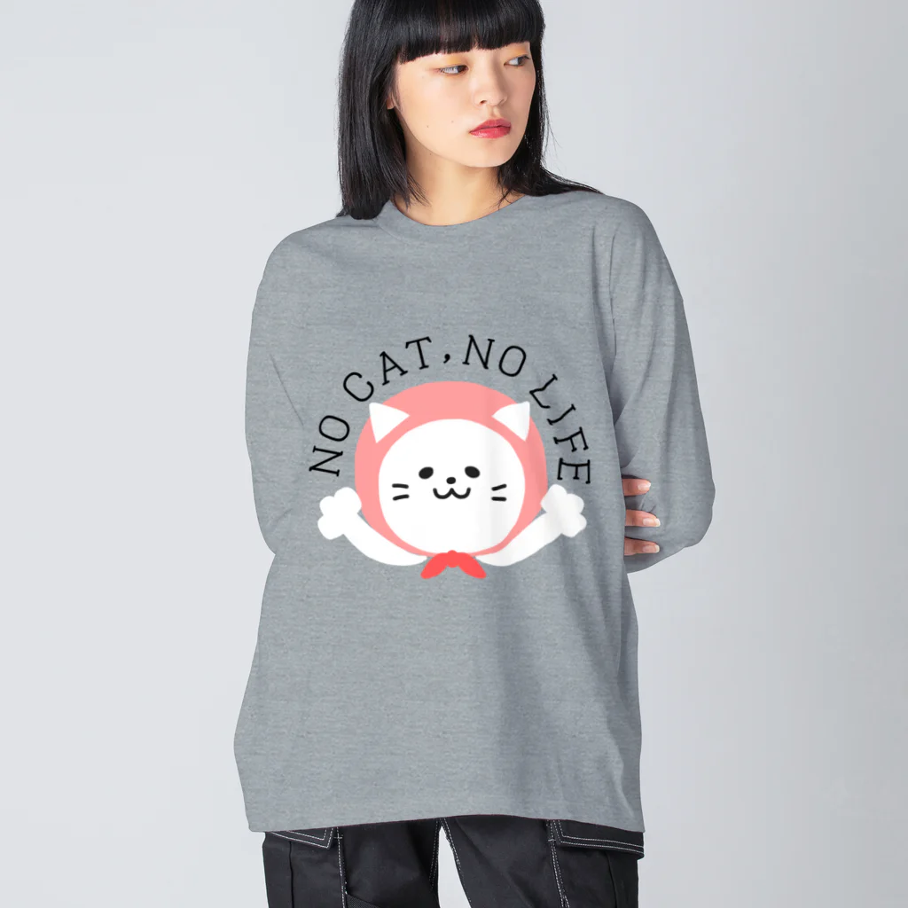 もちぱっちのノーキャットノーライフ ビッグシルエットロングスリーブTシャツ