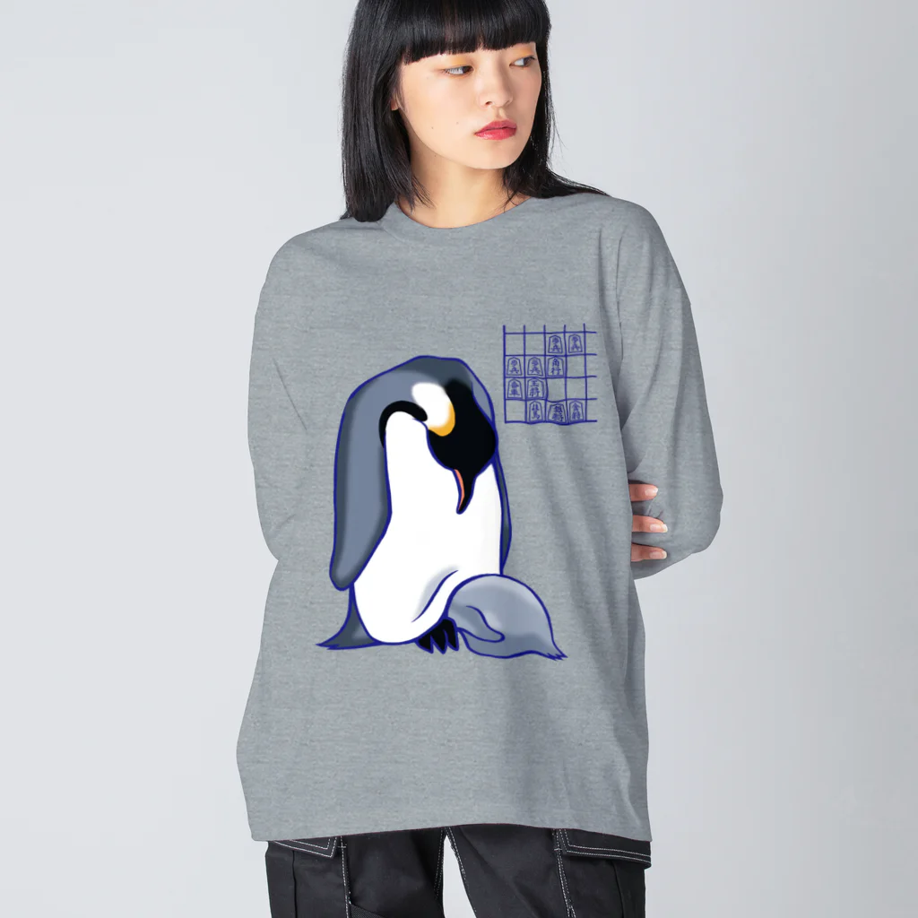 愛棋堂の解説「おっとこれはイビアナですね」ペンギン編 Big Long Sleeve T-Shirt