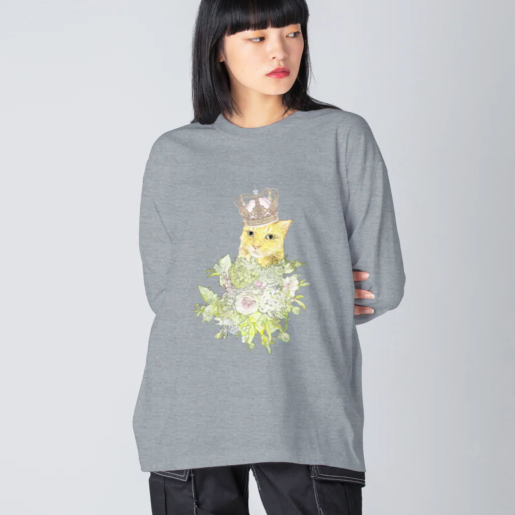 動物好きのゴリラ🦍🍌のジャッキー王子　 ビッグシルエットロングスリーブTシャツ