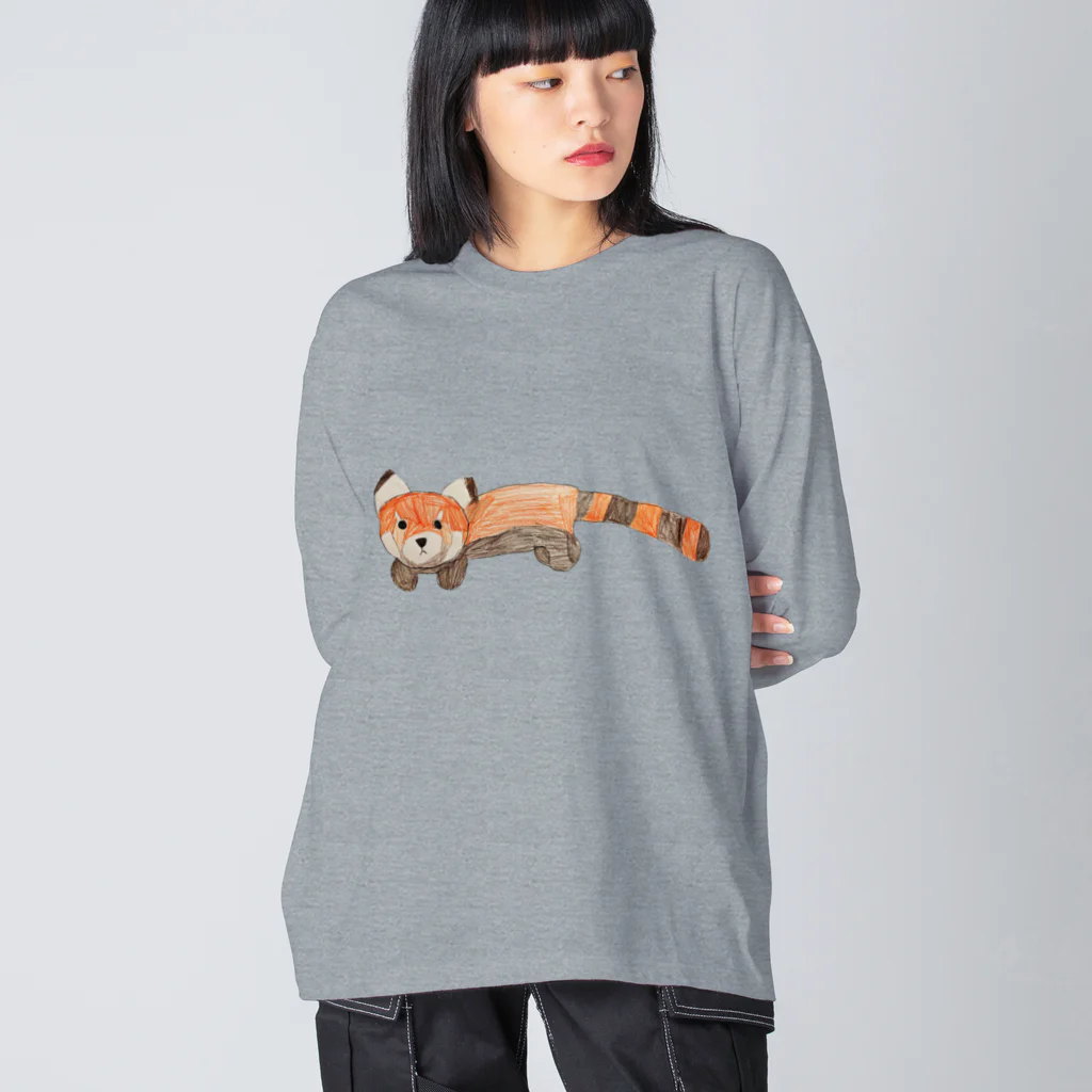 稲藁商店の小熊貓＜レッサーパンダ＞ Big Long Sleeve T-Shirt