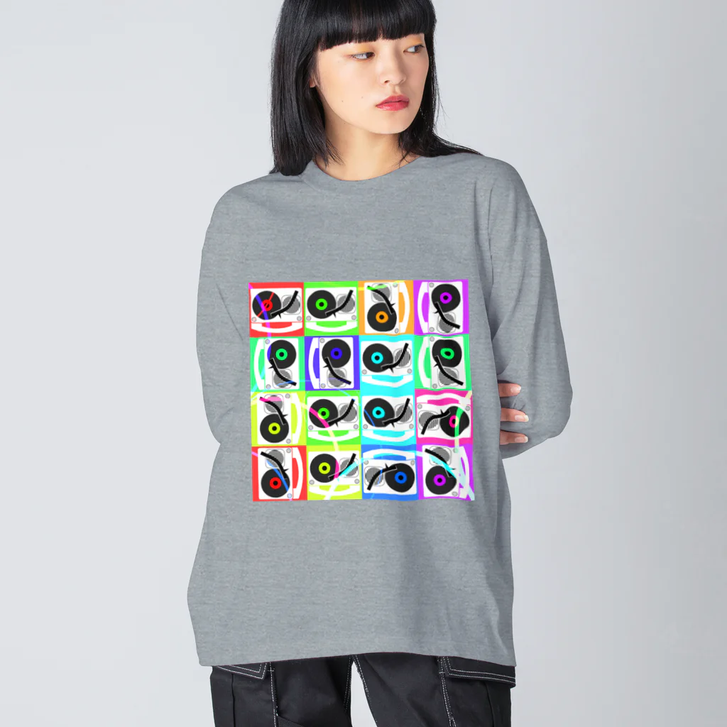 E.C.HのRECORD-PLAYERS Big Long Sleeve T-Shirt