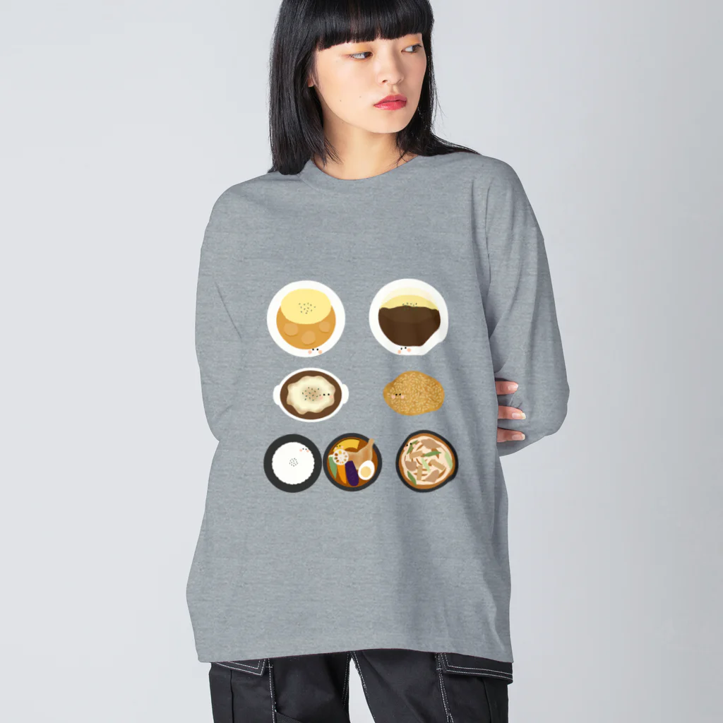 cotton-berry-pancakeのカレーちゃん ビッグシルエットロングスリーブTシャツ