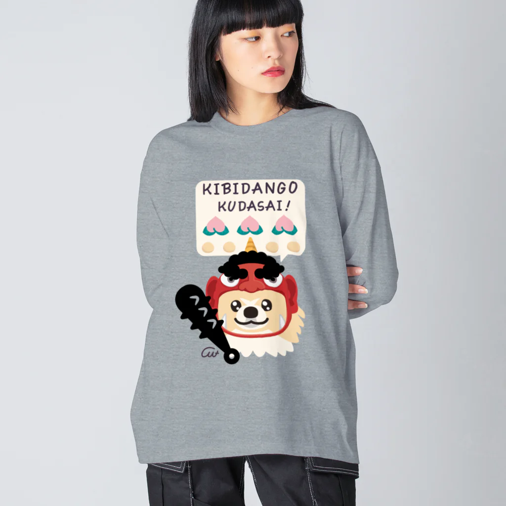 イラスト MONYAAT のきびだんごくださいなのポメラニアン Big Long Sleeve T-Shirt