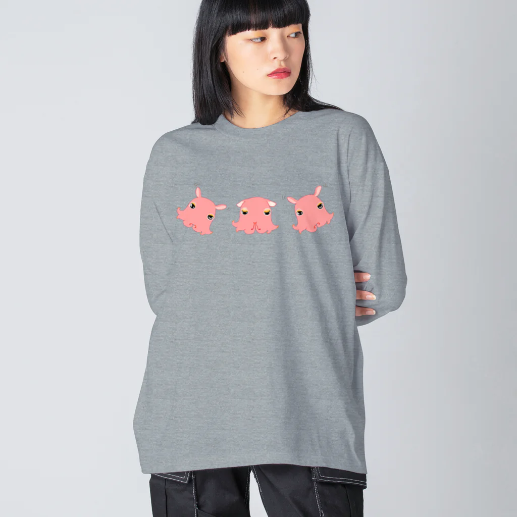 LalaHangeulの3匹のメンダコさん Big Long Sleeve T-Shirt