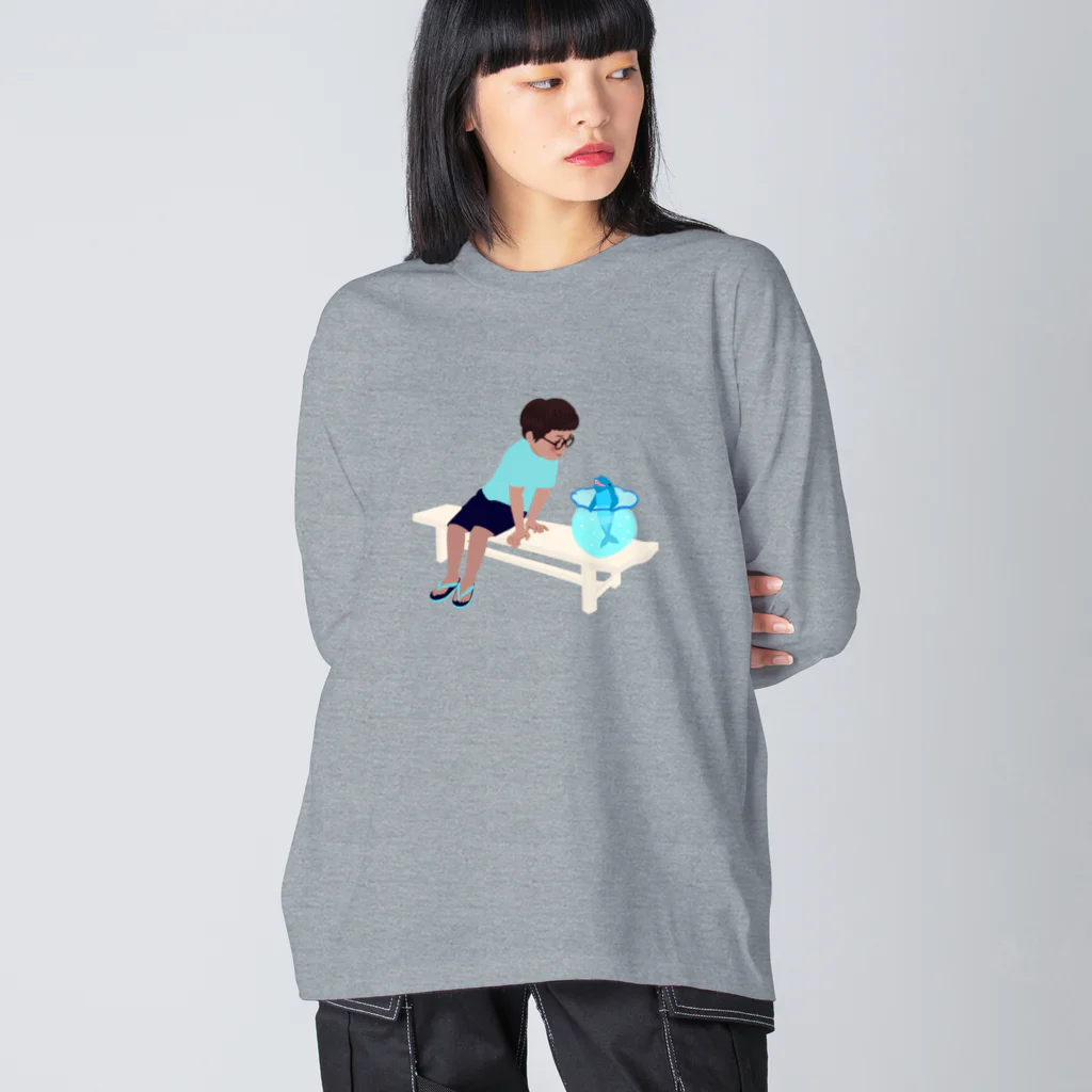 キッズモード某のイルカといた夏休み Big Long Sleeve T-Shirt