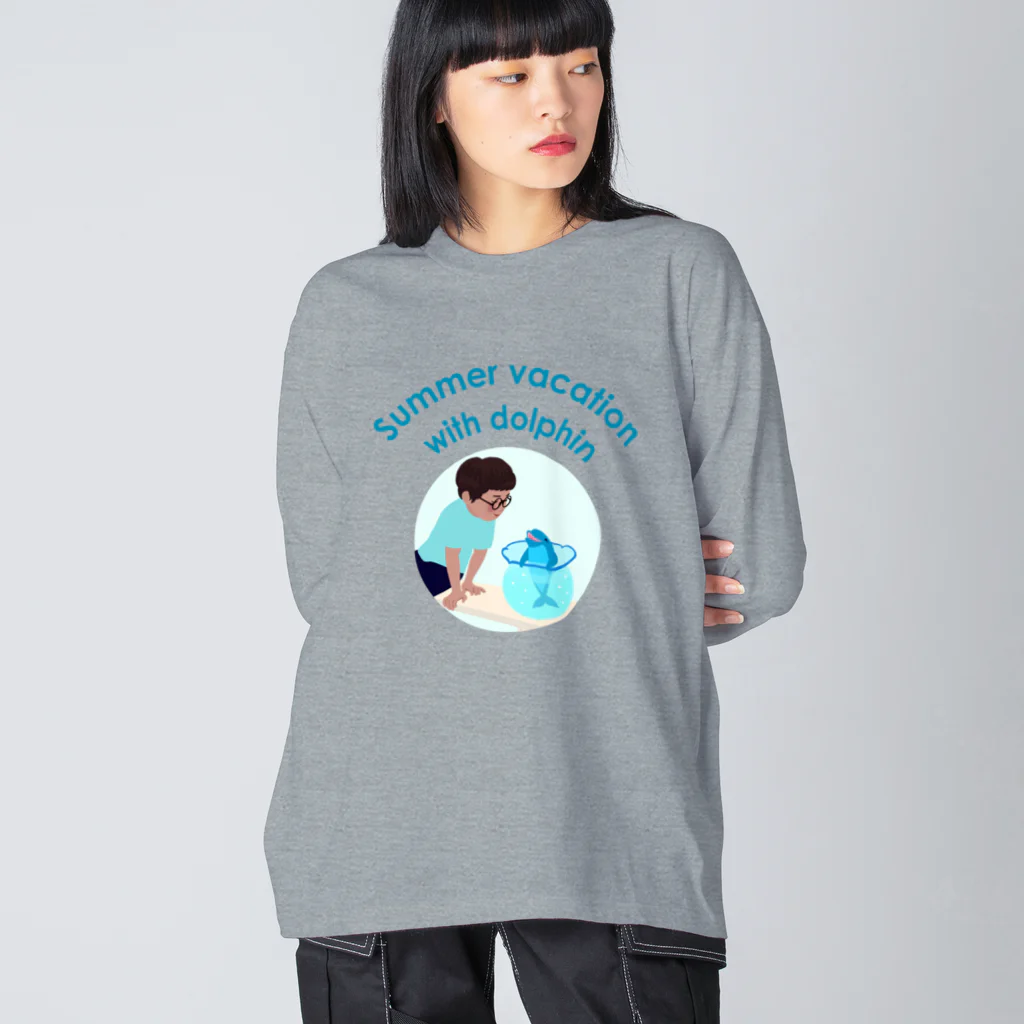 キッズモード某のイルカといた夏休み(ロゴタイプ) Big Long Sleeve T-Shirt