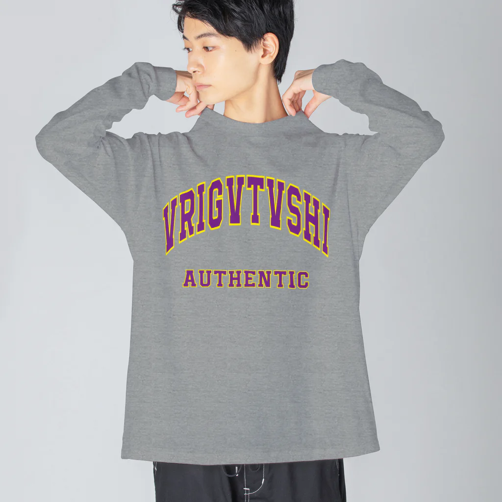 VRIGVTVSHI のOLD SCHOOL"AUTHENTIC" GRAY Big Long Sleeve T-Shirt