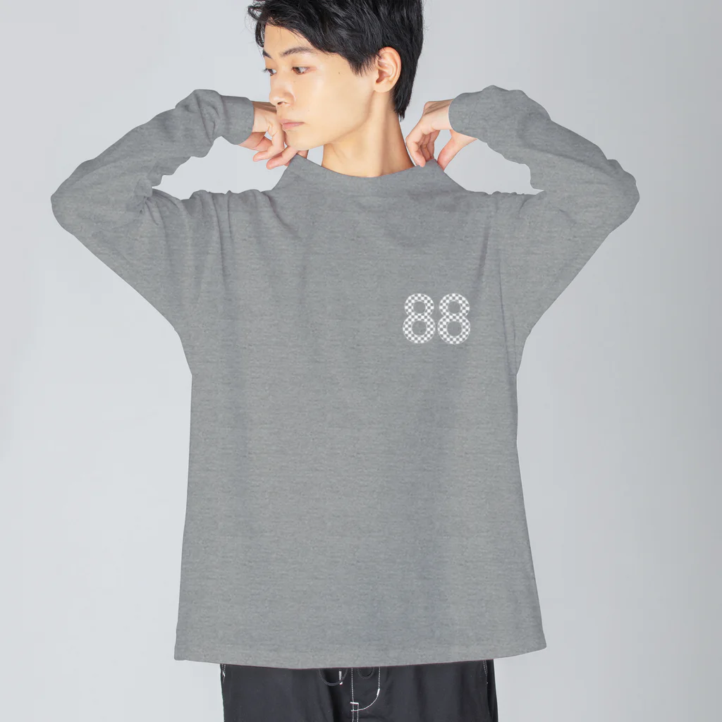 tocaiの88白ロゴ ビッグシルエットロングスリーブTシャツ