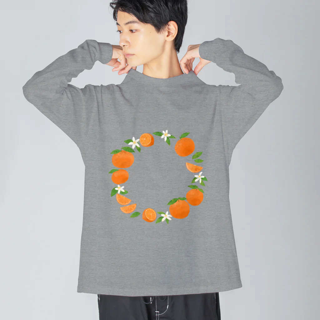 tateshima(たてしま)のオレンジの輪っか Big Long Sleeve T-Shirt