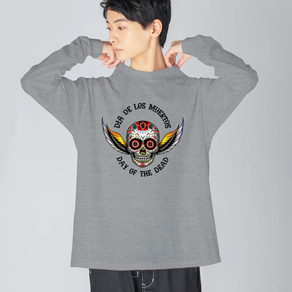 Demon Lord 9 tailsの『Dia De Los Muertos🌹』 ビッグシルエットロングスリーブTシャツ