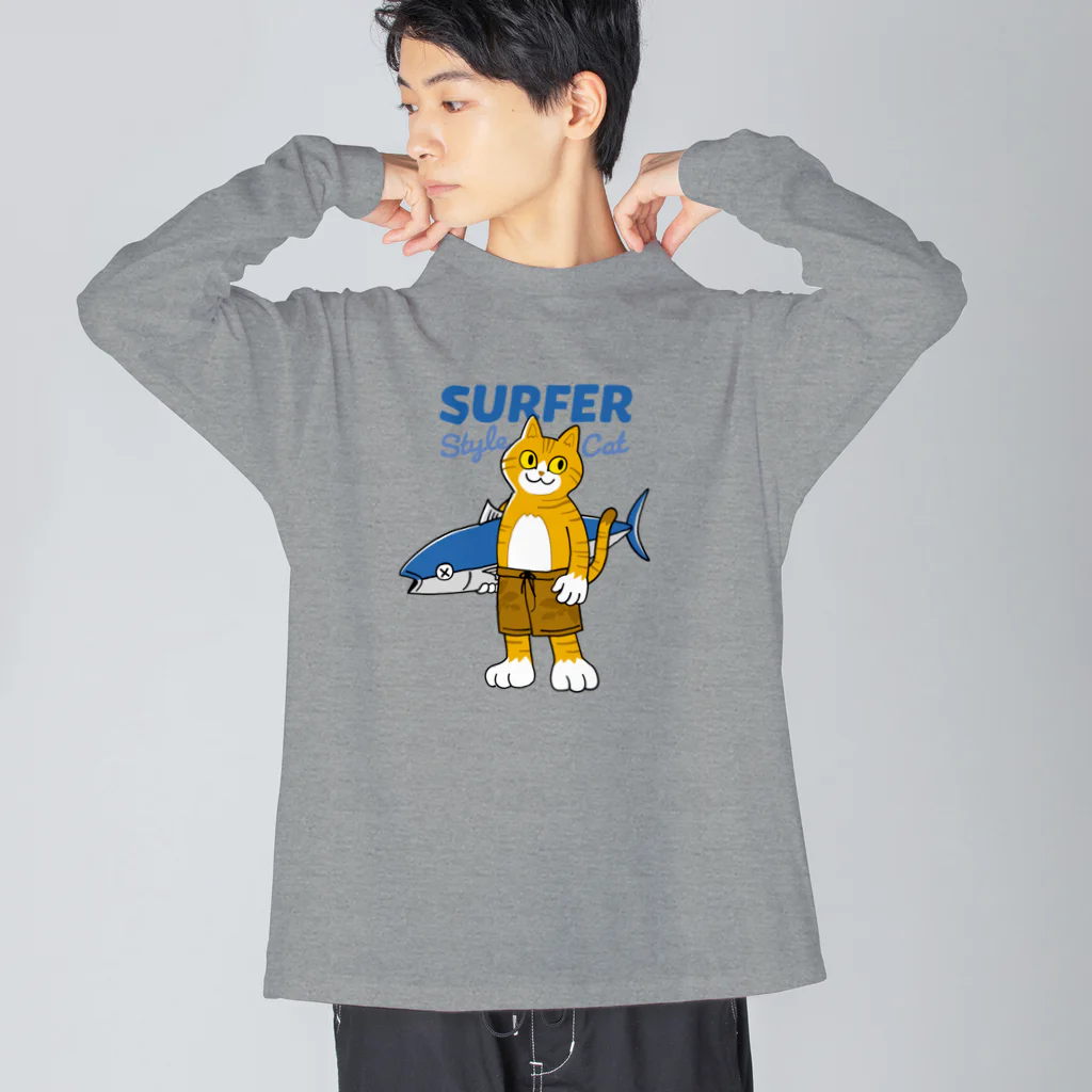 kocoon（コクーン）のサーファーっぽいネコ Big Long Sleeve T-Shirt