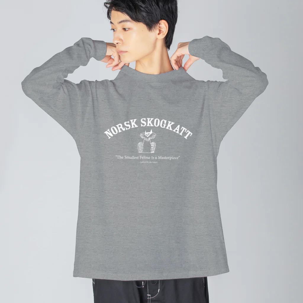 design yanagiの長毛ネコ Big Long Sleeve T-Shirt