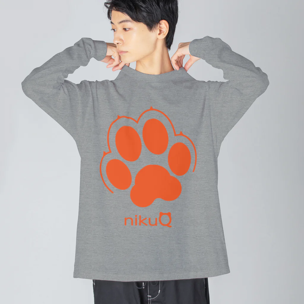 WebArtsの肉球をモチーフにしたオリジナルブランド「nikuQ」（犬タイプ）です ビッグシルエットロングスリーブTシャツ