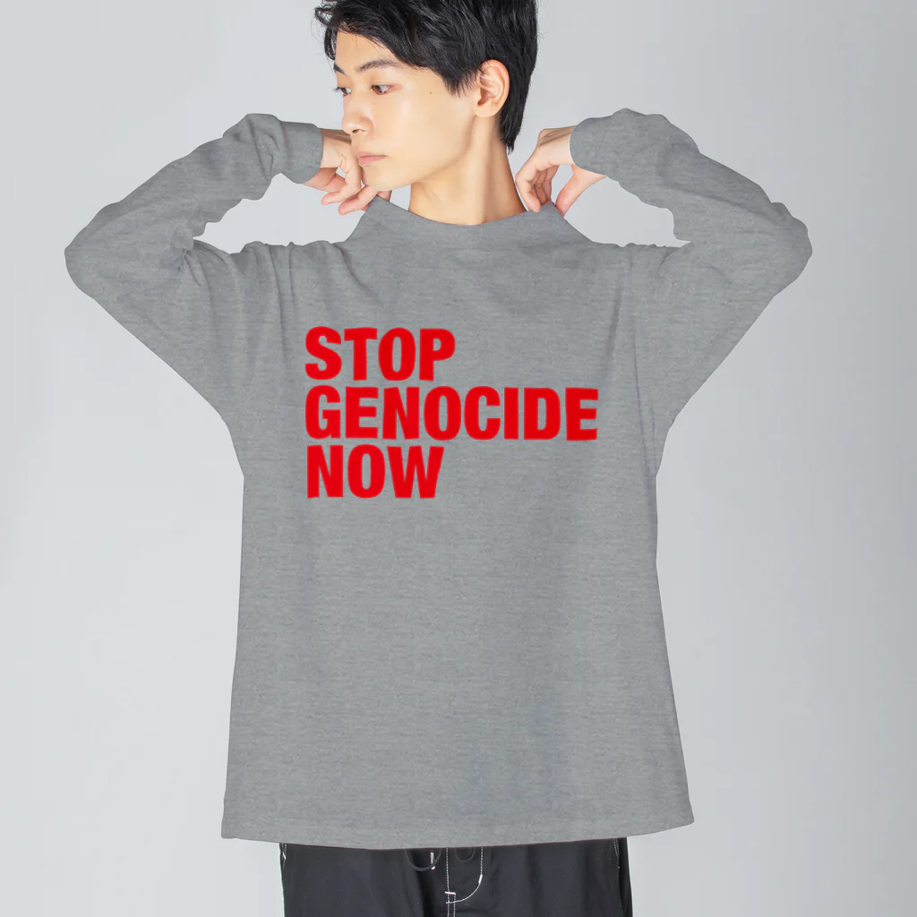 meril_goods_storeのSTOP GENOCIDE NOW ビッグシルエットロングスリーブTシャツ