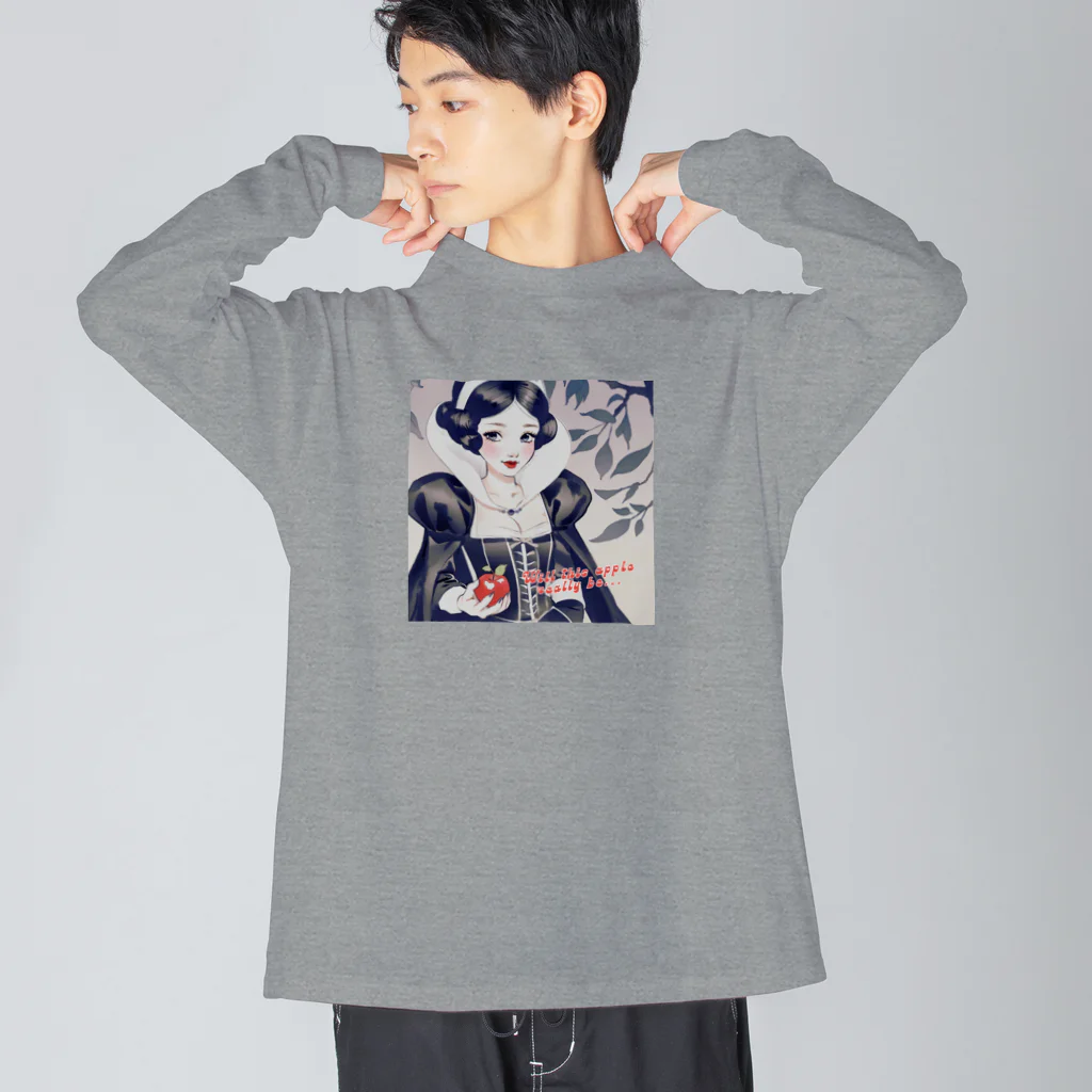 凡人-bonjin-のダークファンタジー白雪姫 ビッグシルエットロングスリーブTシャツ