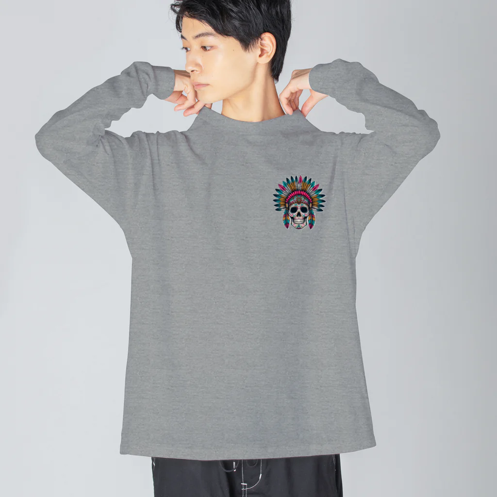 kuramoのカラベラ・スカル Big Long Sleeve T-Shirt