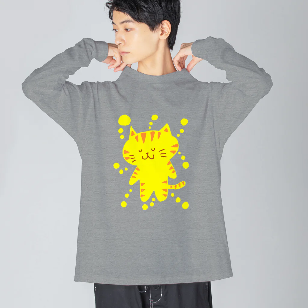 えかきにゃんこのお店♪のきいろいねこ Big Long Sleeve T-Shirt