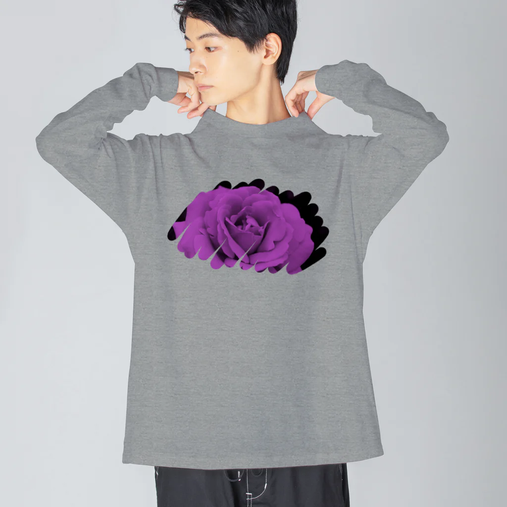 のゆきのしゃしーんのむらさき色 Big Long Sleeve T-Shirt