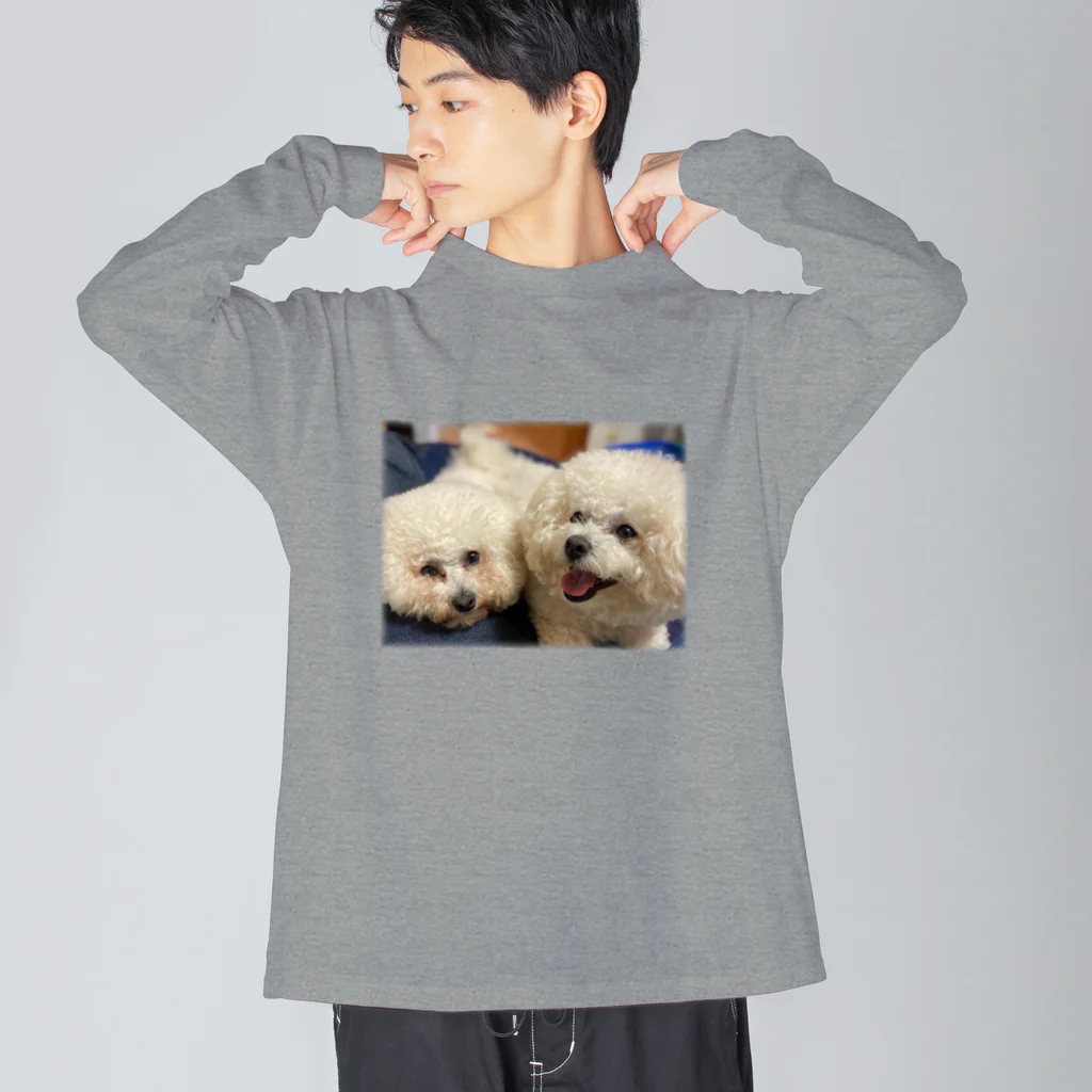 suzu_1999のくつろぎくーちゃんにこちゃん ビッグシルエットロングスリーブTシャツ