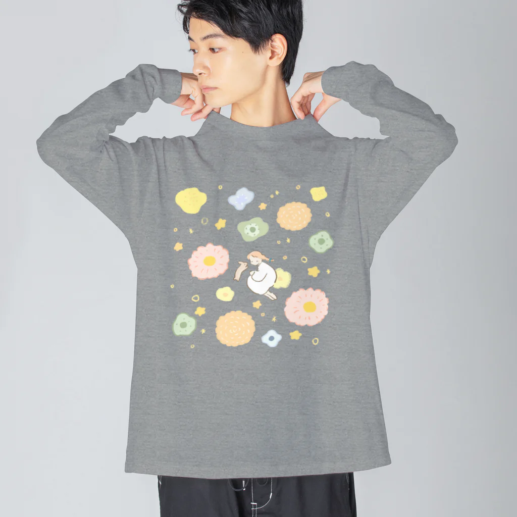 _sayaの花畑と星屑 ビッグシルエットロングスリーブTシャツ