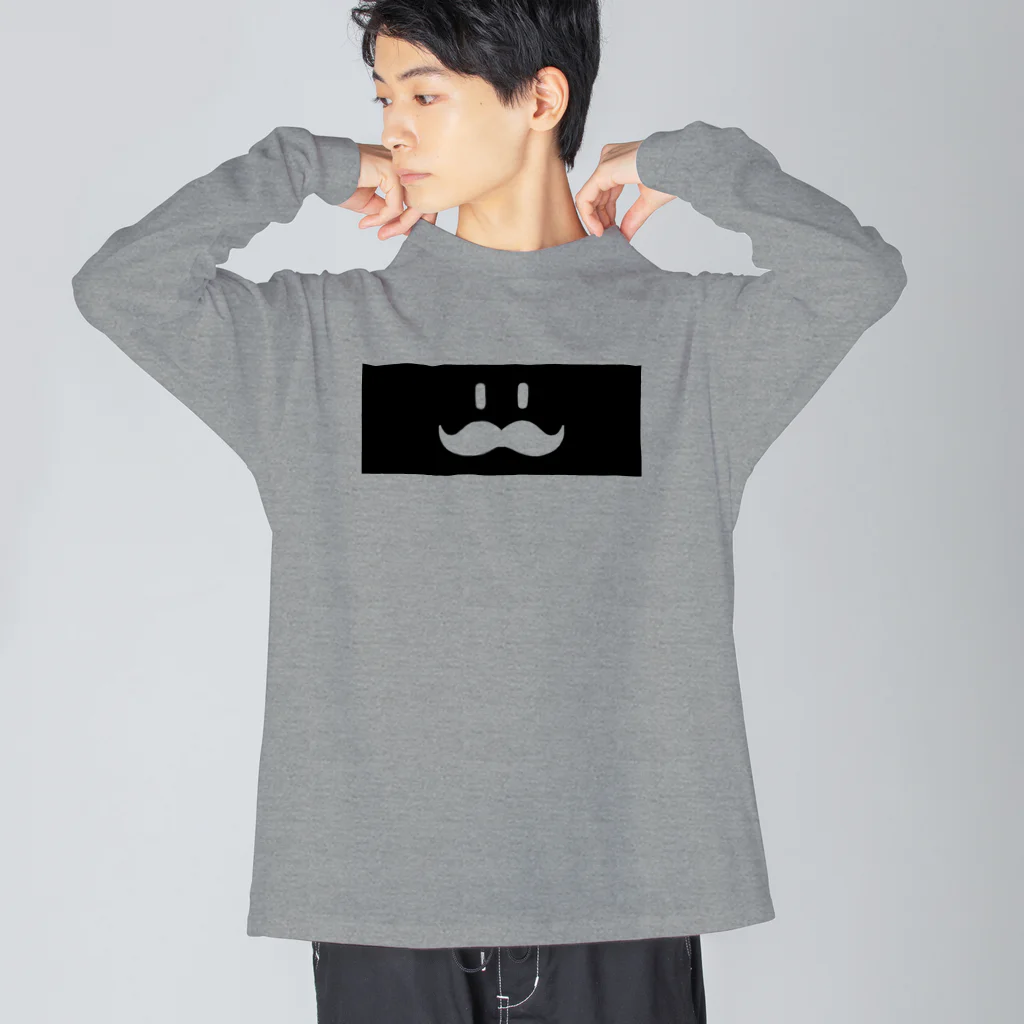 トシゾーのSUZURIのとこのヒゲ（黒帯）透過大 Big Long Sleeve T-Shirt