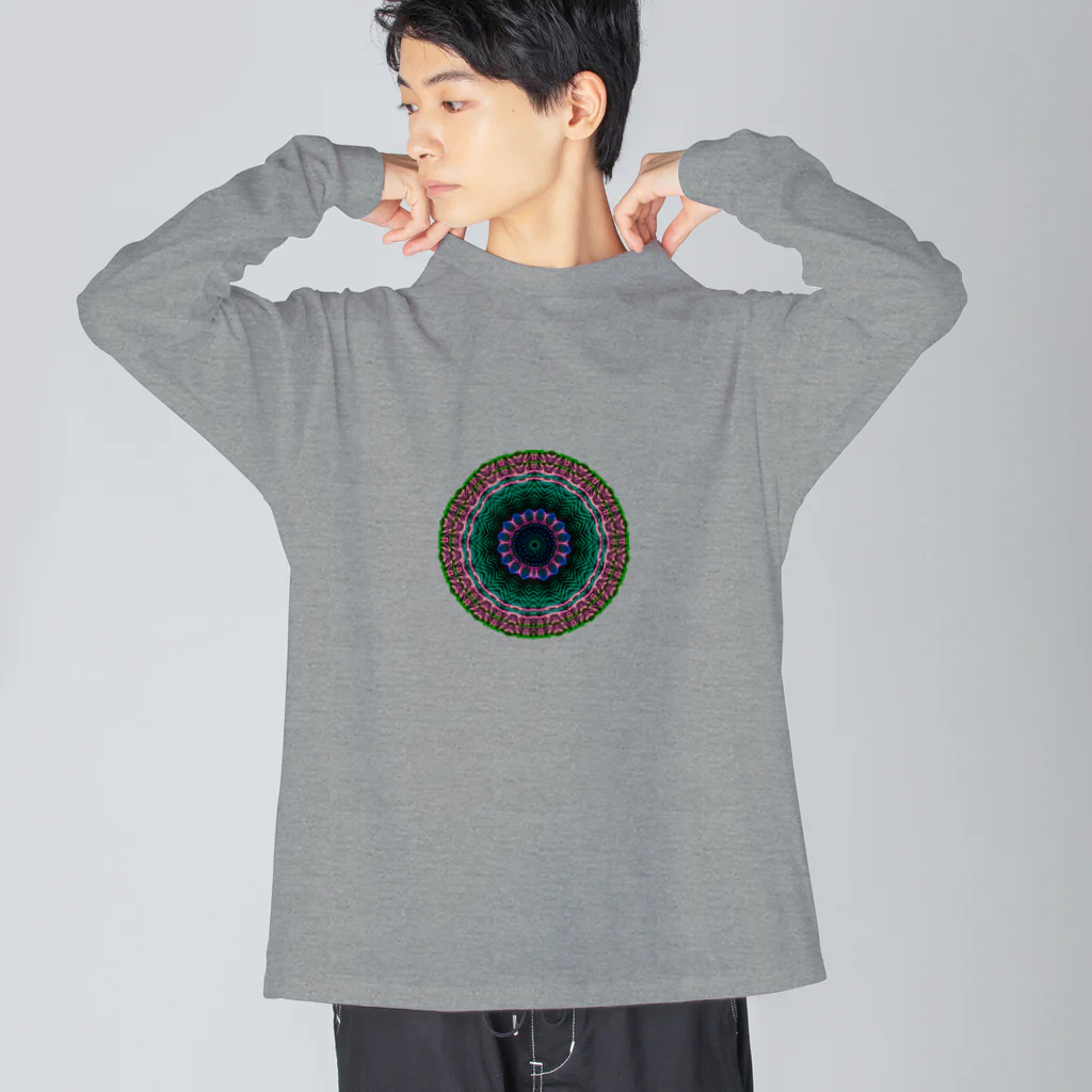 Maniac Labのサイケデリック　逆さ七芒星 Big Long Sleeve T-Shirt