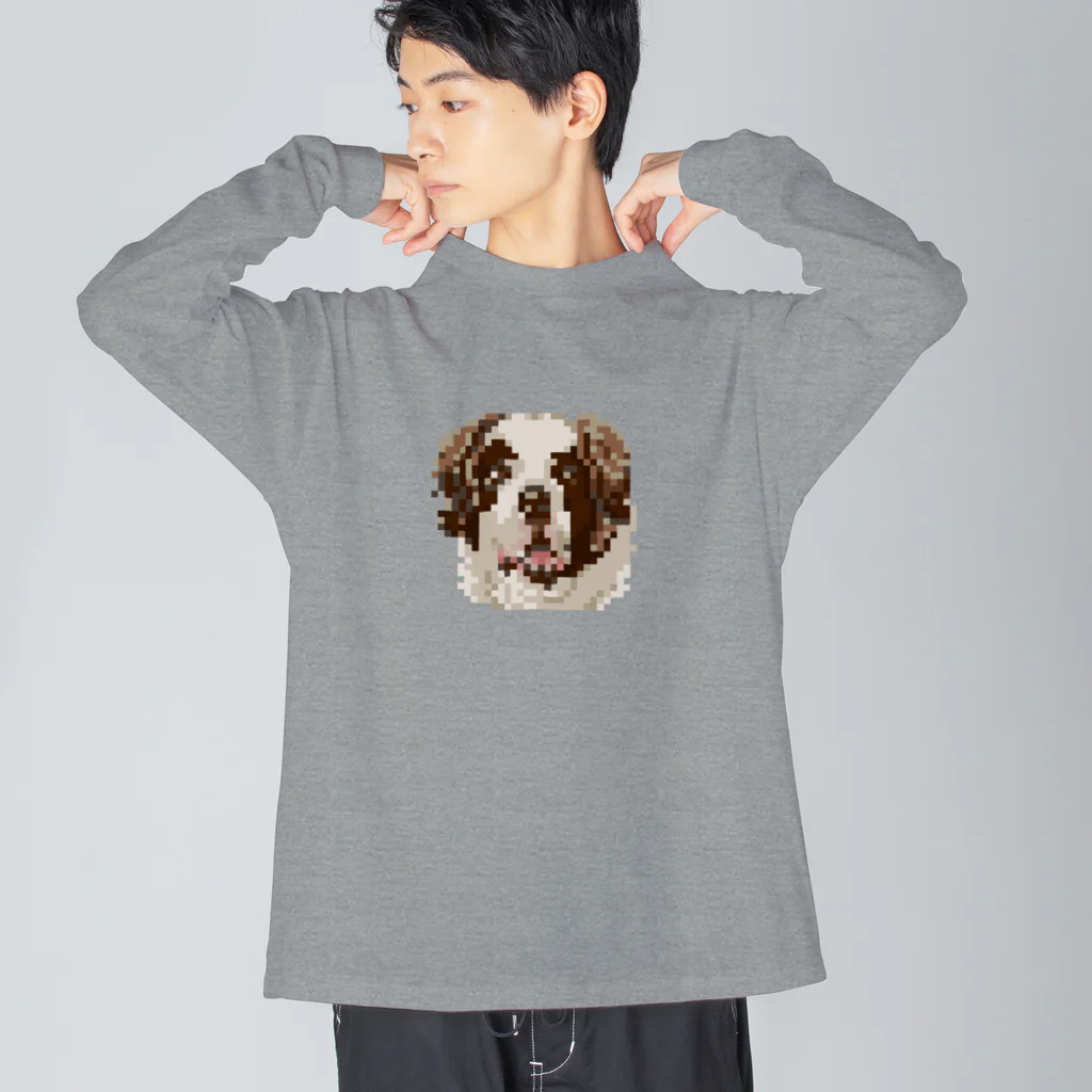 ITSUKIのセントバーナードのドット絵 Big Long Sleeve T-Shirt