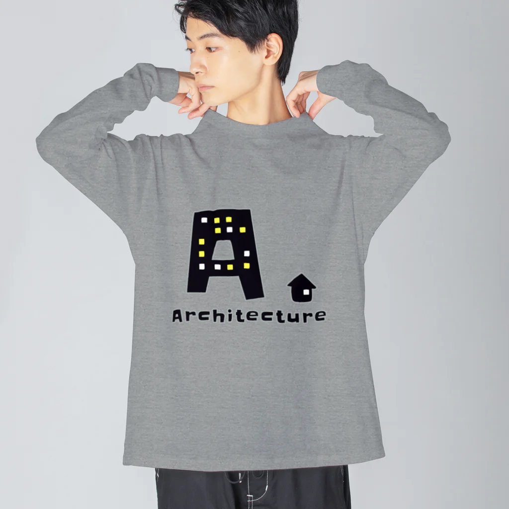 蜜ʕ•ﻌ•✻のArchitecture. ビッグシルエットロングスリーブTシャツ