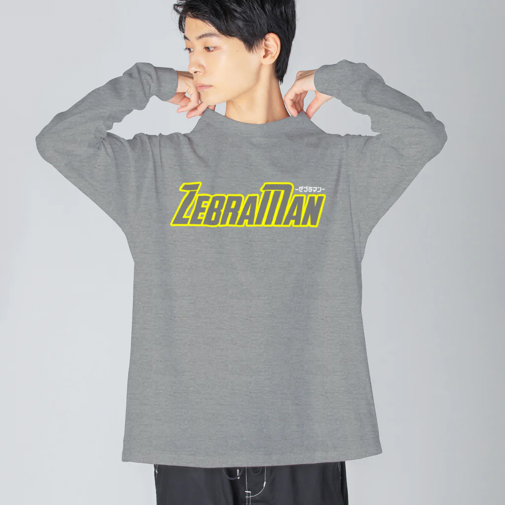 【Zebra channel 公式SHOP】 しまうま工房のZebraMan （及川.ver） ビッグシルエットロングスリーブTシャツ